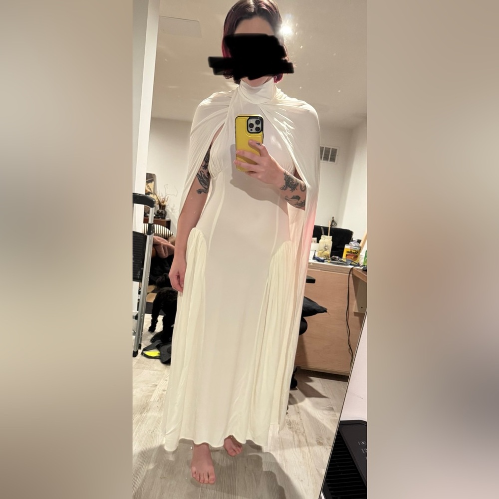 16arlington white rao midi dress in jersey